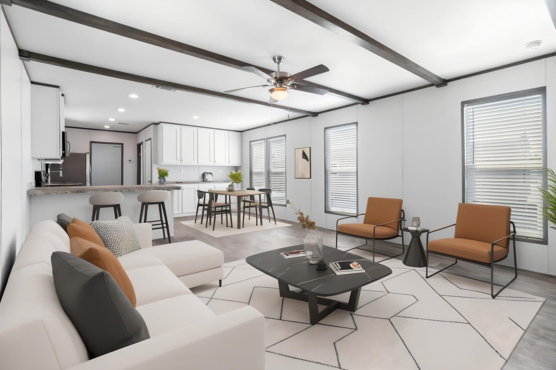The patton interior home features