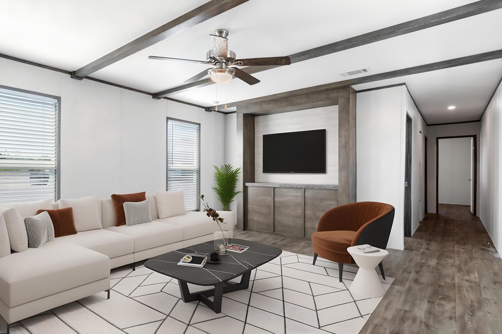The patton interior home features