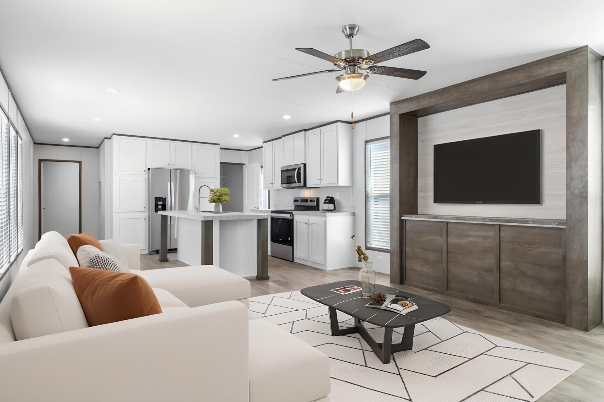 The lincoln interior home features